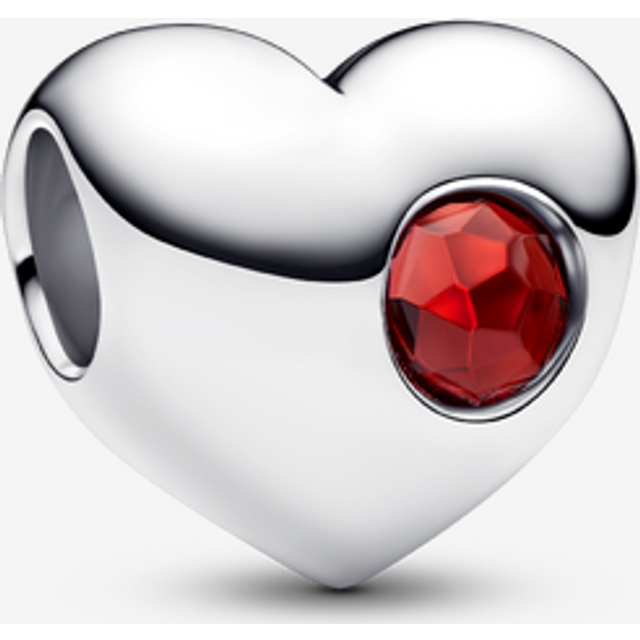 Pandora Silver Engravable January Birthstone Heart