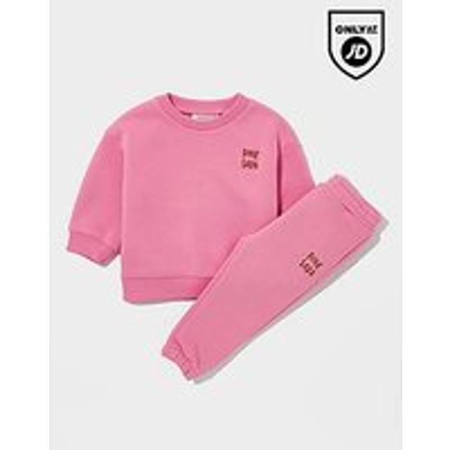 Pink Soda Sport Girls' Bow Crew Tracksuit Infant - Pink - 12-18M