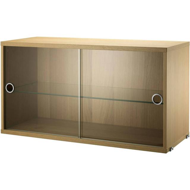 String Display Cabinet 30x78 cm, Oak
