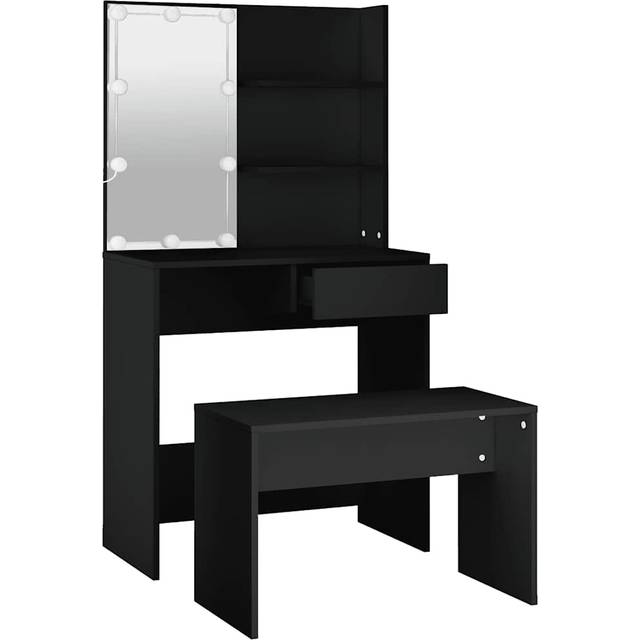 vidaXL Makeupbordssæt konstrueret Toiletbord 40x74.5cm 2stk