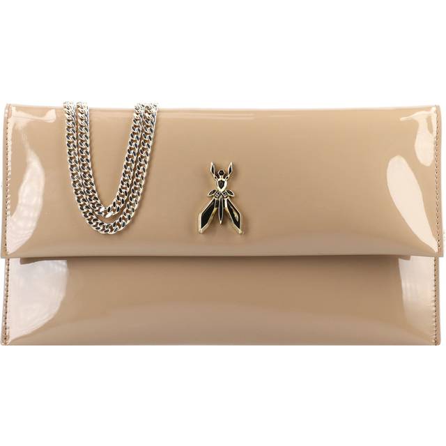 Patrizia Pepe Fly Clutch bag Leather 27 cm brown