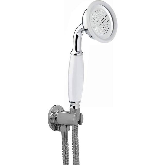 ENKI Handheld Shower Head & Hose Ceramic Chrome White EO014