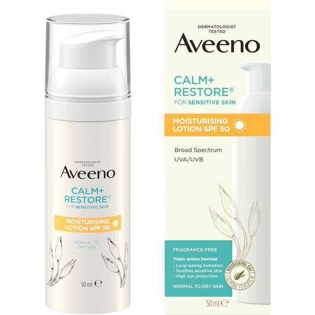 Aveeno Calm+Restore moisturising lotion SPF50 50ml