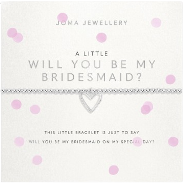 Joma Jewellery A Little 'Will You Be My Bridesmaid' Bracelet In Silver Plating