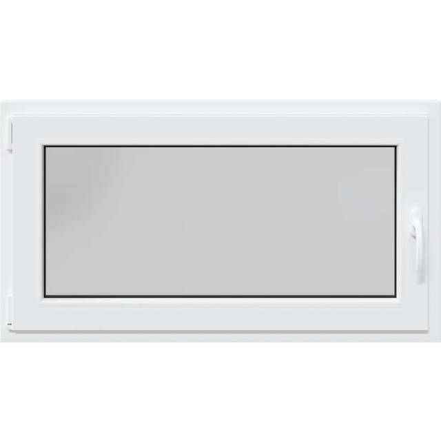 "vidaXL Basement Window ""RISOR"" 110x50 cm Tilt&Turn DIN Left White"