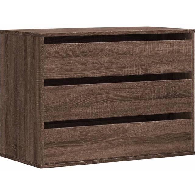 vidaXL Corner Chest of Drawers Brown Oak 80x41x58 cm Engineered Wood