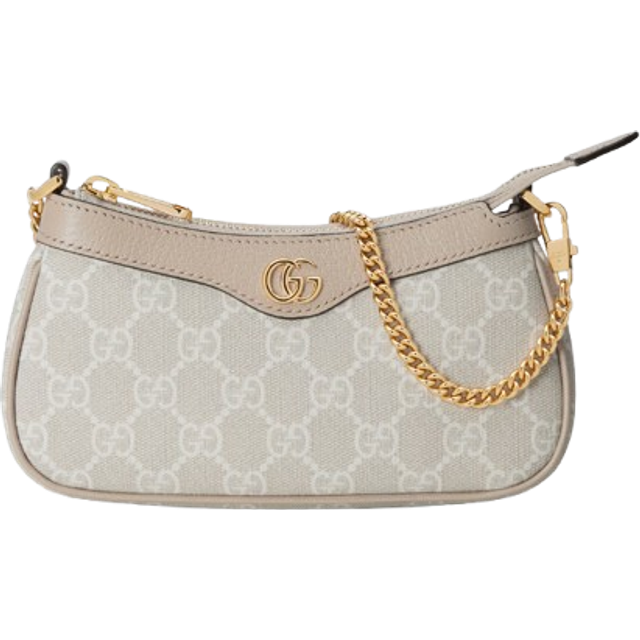 Gucci Ophidia Mini leather-trimmed shoulder bag - neutrals (One Size)
