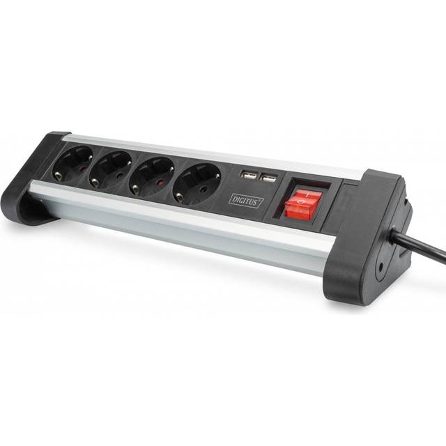 Digitus 4-way office socket strip with 2x USB ports
