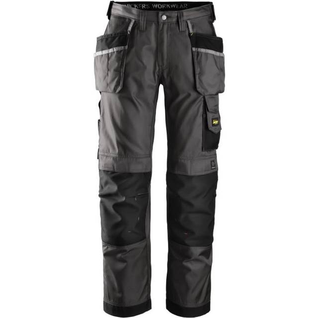 Snickers 3212 Mens DuraTwill Holster Pocket Trousers Black / Grey 30" 32"