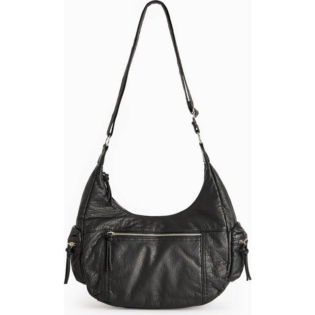 PU Washed Slouch Hobo Cross Body Bag One Size