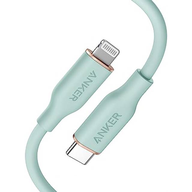 Anker PowerLine III Flow, USB-C to Lightning Charging Cable PD, Compatible with iPhone 16/15/14/13 Pro Max, AirPods Pro, 90cm, MFi Certified, Silica Gel