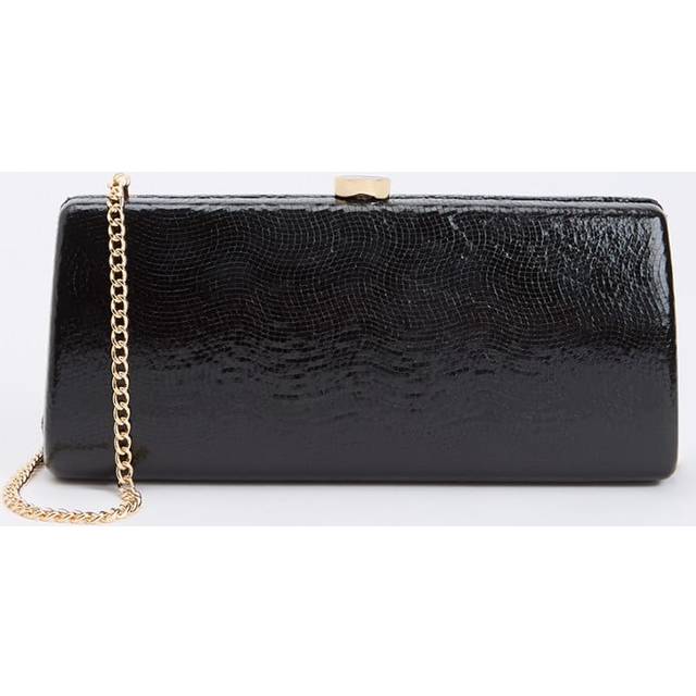 Dune London Belinda Textured Clutch Bag, Black