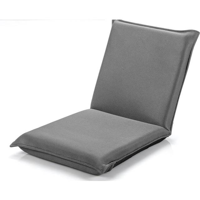 Lazy Sofa Floor Chair Foldable Gaming Chair W/ 6 Adjustable Positions - Brown (47cm H X 45cm W X 52cm D)