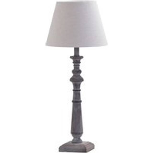 Incia Column Table Lamp (UK Plug) - Dark Brown - One Size