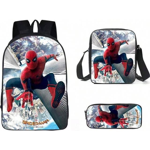 (53, shoulder bag) Spider-Man Avengers peripheral street fashion primary school student schoolbag backpack cartoon backpack
