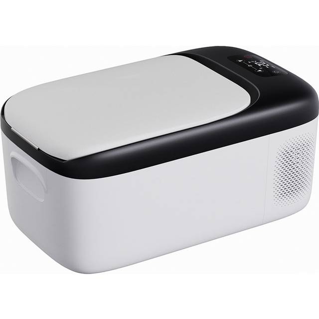 16L Compressor Car Refrigerator with Display - White;Black (26.2cm H X 56.8cm W X 33cm D)