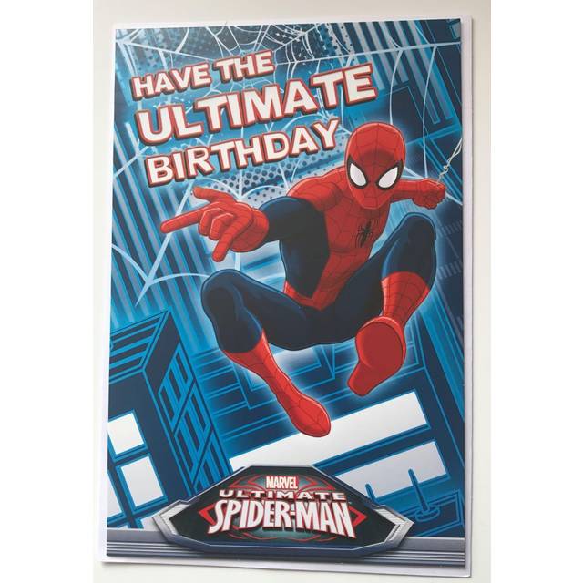 Marvel Ultimate Spiderman Have The Ultimate Birthday Any Age Boy Greetings Card