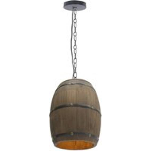 Hanging Vintage Wine Barrel Light Wooden Rustic Old West Cafe Bar Ceiling Lamp E26
