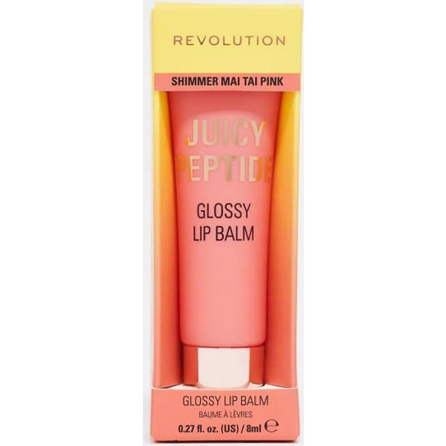 Makeup Revolution Juicy Peptide Lip Balm Shimmer Mai Tai Pink 8ml