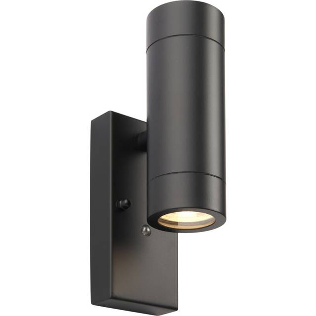 First Choice Lighting Blaze - Black Outdoor Up Down Photocell Sensor Wall Light - One Size