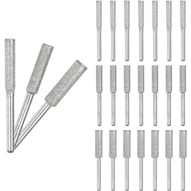 24-pack 5/32, 3/16, 7/32 Diamond Chainsaw Sharpener [3mm Silver]