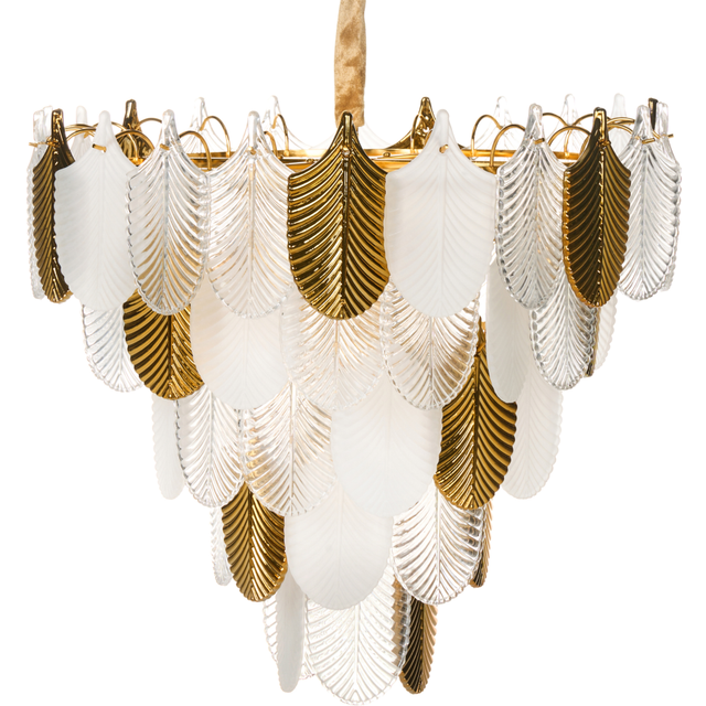 Chandelier AGUIRRE Glass Brass