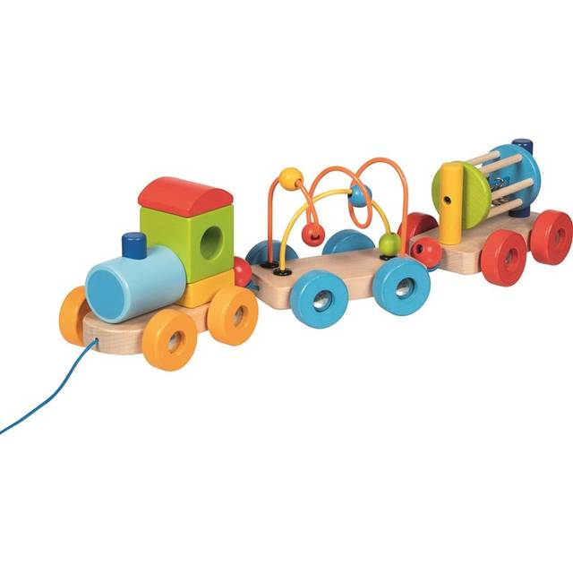 Goki Rio Train With Maze Blocks And Rattle