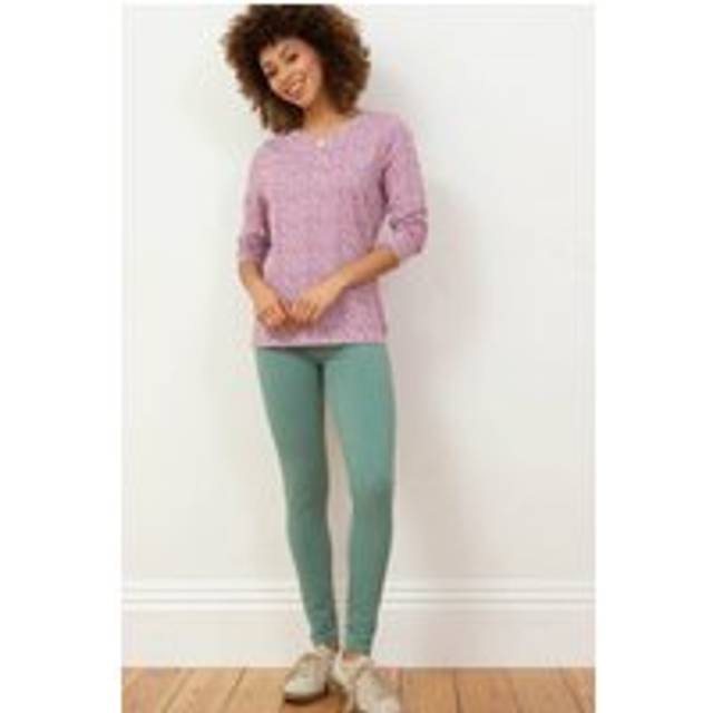 Kite Minster Organic Cotton Cosy Leggings In Green - 14