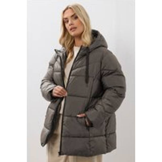 Yours Plus Size Brown Short Padded Coat Size 22-24