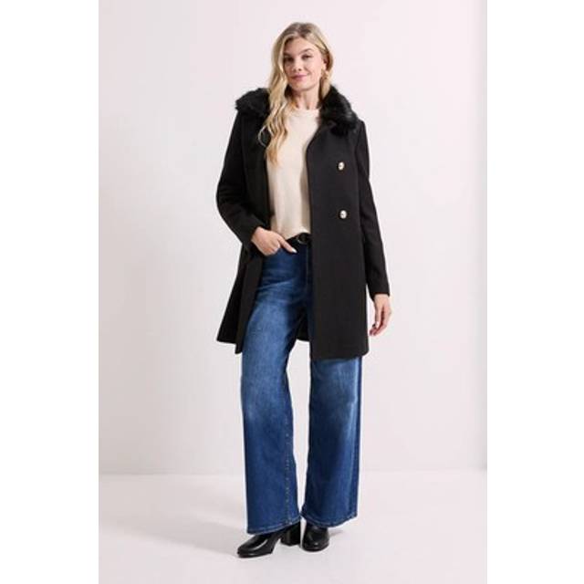 Dorothy Perkins Black Coat Womens Smart Jackets & Coats