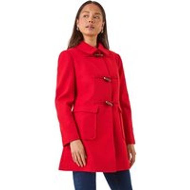 Patch Pocket Duffle Coat - Red - 12