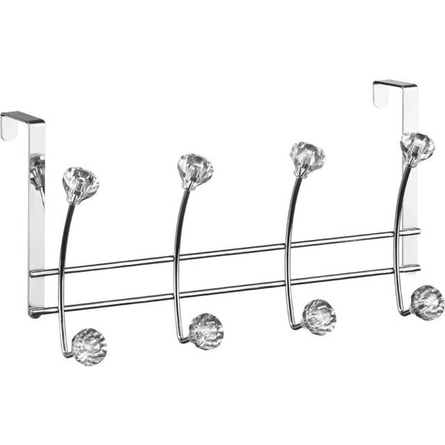 8 Hook Over Door Hanger with Diamantes - Chrome