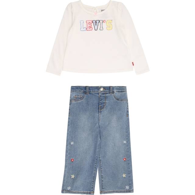 Levi's Baby Girls Logo Top &amp; Jeans Set - Multi, Multi, Size 18 Months - Print - 18 MONTHS
