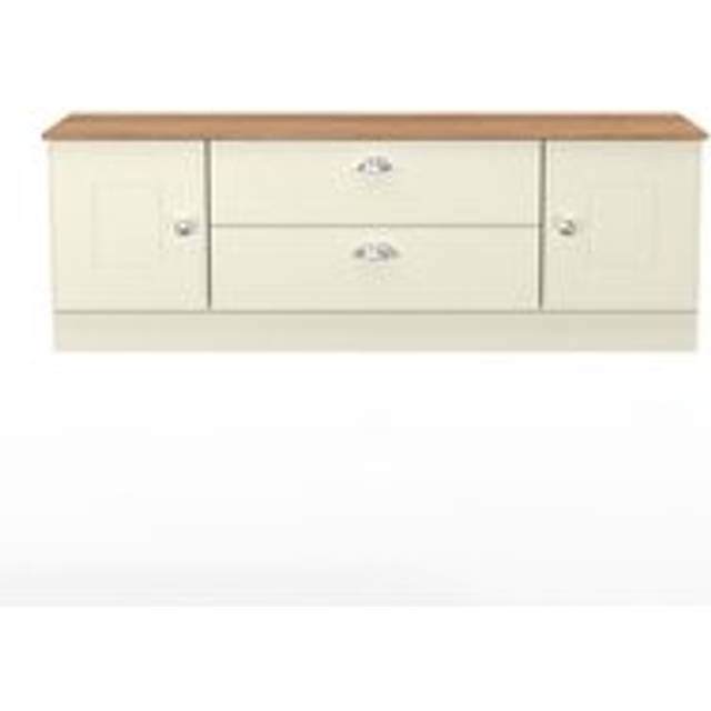 Albert 2 Door 2 Drawer Superwide TV Unit (Ready Assembled) - Cream - One Size