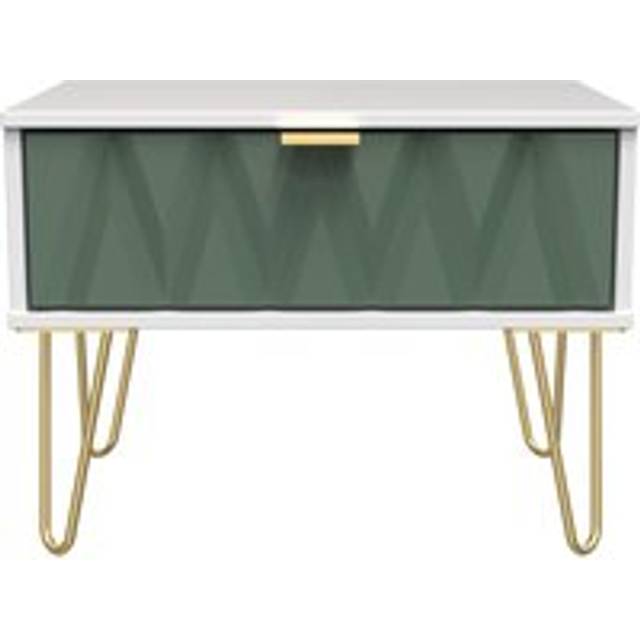 Ready Assembled 2 U Dallas 1 Drawer Wide Side Table (Ready Assembled) in Green