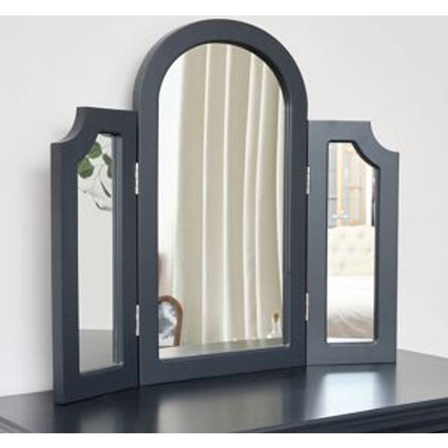 Navy Black Arched Triple Dressing Table Mirror - Daventry Navy Black Range Material: New Products