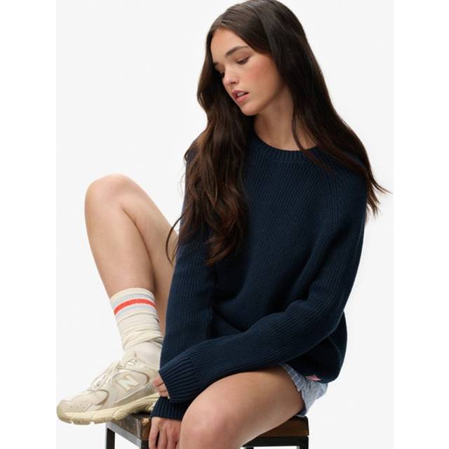 Ribbed knit jumper for women Superdry - Bleu