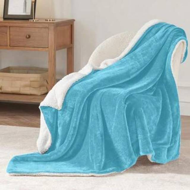 SHEIN Yorkshire Sherpa Throws: Thick Soft Blankets, Reversible Microfiber For Travel & Home (All Sizes)