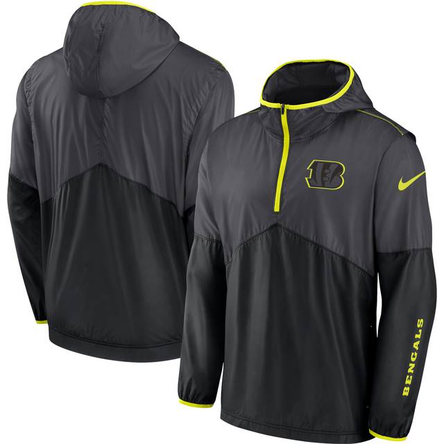 Cincinnati Bengals Nike VOLT Woven Half Zip Jacket - Mens