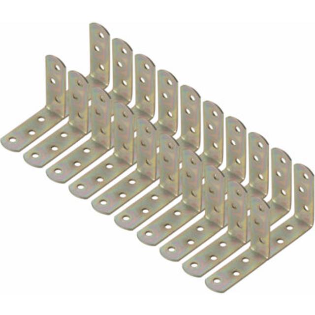 Angle Bracket Metal Corner Brace L Shaped Right Angle Bracket 60x60mm, 20pcs