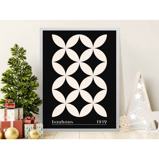Bauhaus Wall Art, Geometric Print, 1919 Poster, Modern Art, Home Decor, Minimalist Design, Bauhaus Style - Black (60.96 cm H x 40.64 cm W)
