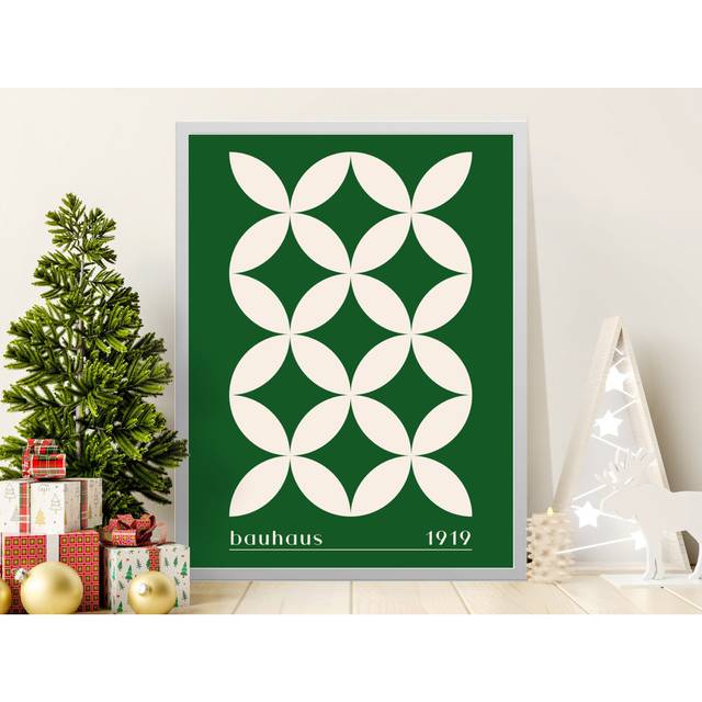 Bauhaus Wall Art, Geometric Print, 1919 Poster, Modern Art, Home Decor, Minimalist Design, Bauhaus Style - Green (35.56 cm H x 27.94 cm W)