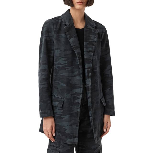 AllSaints Aleida Denim Blazer, Blue/Multi