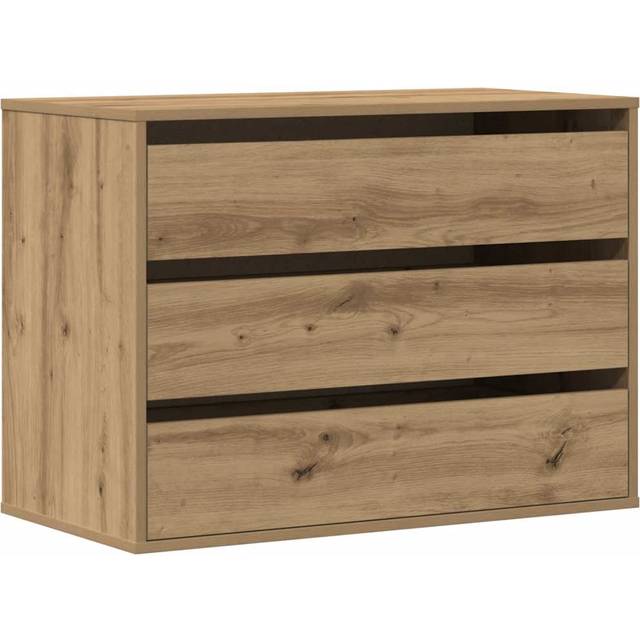 vidaXL Corner Chest of Drawers Artisian Oak 80x41x58 cm Engineered Wood - Brown