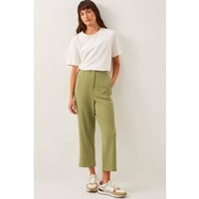 Monsoon Adeline High-Waisted Suit Trousers Green - 24
