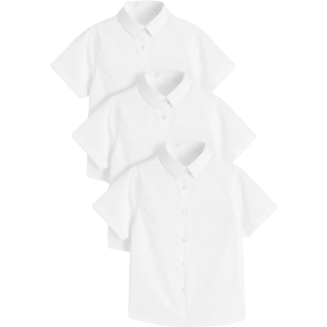 3 Pack White Short Sleeve Shirts 5 years