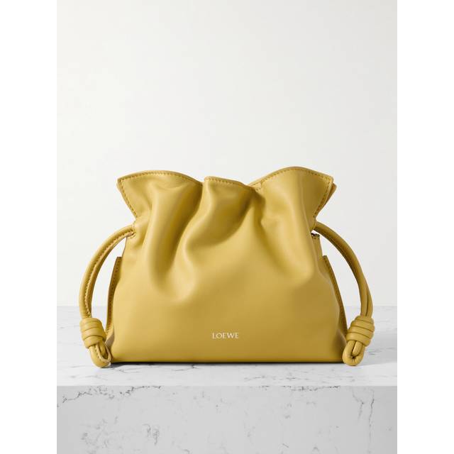 LOEWE - Flamenco Mini Leather Clutch - Yellow - One size
