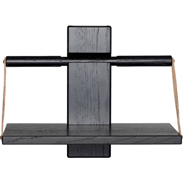 Andersen Furniture - Wood Wall Shelf - Hylla - Small - Black - L30 x W18 x H24 cm
