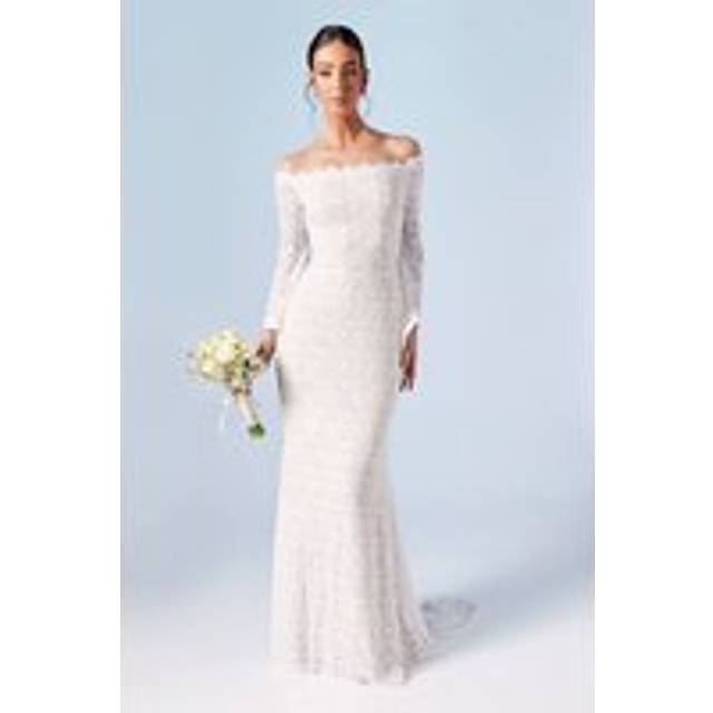 Coast Ivory Fit & Flare Dress Womens Bridal Dresses