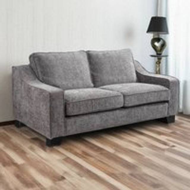 Furnishings For Less UK Neberaska Modern Slate Grey 3 Seater Sofa Chenille Fabric